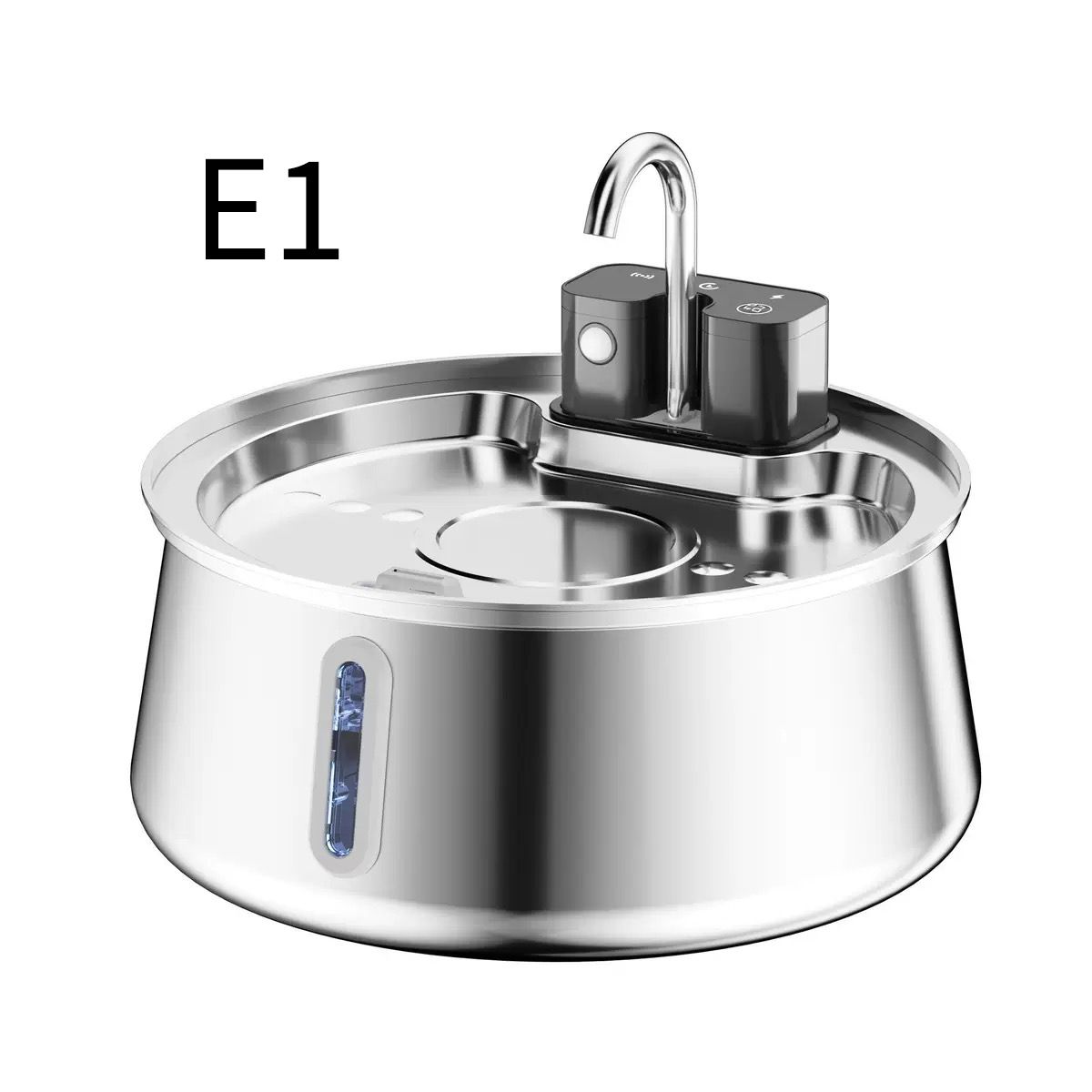 Wireless Pet Water Fountain with 4L Capacity, 304 Stainless Steel, Smart Sensor Water Circulation, Rechargeable Battery, and Type-C Charging for Cats and Dogs in Indoor Spaces (E1)