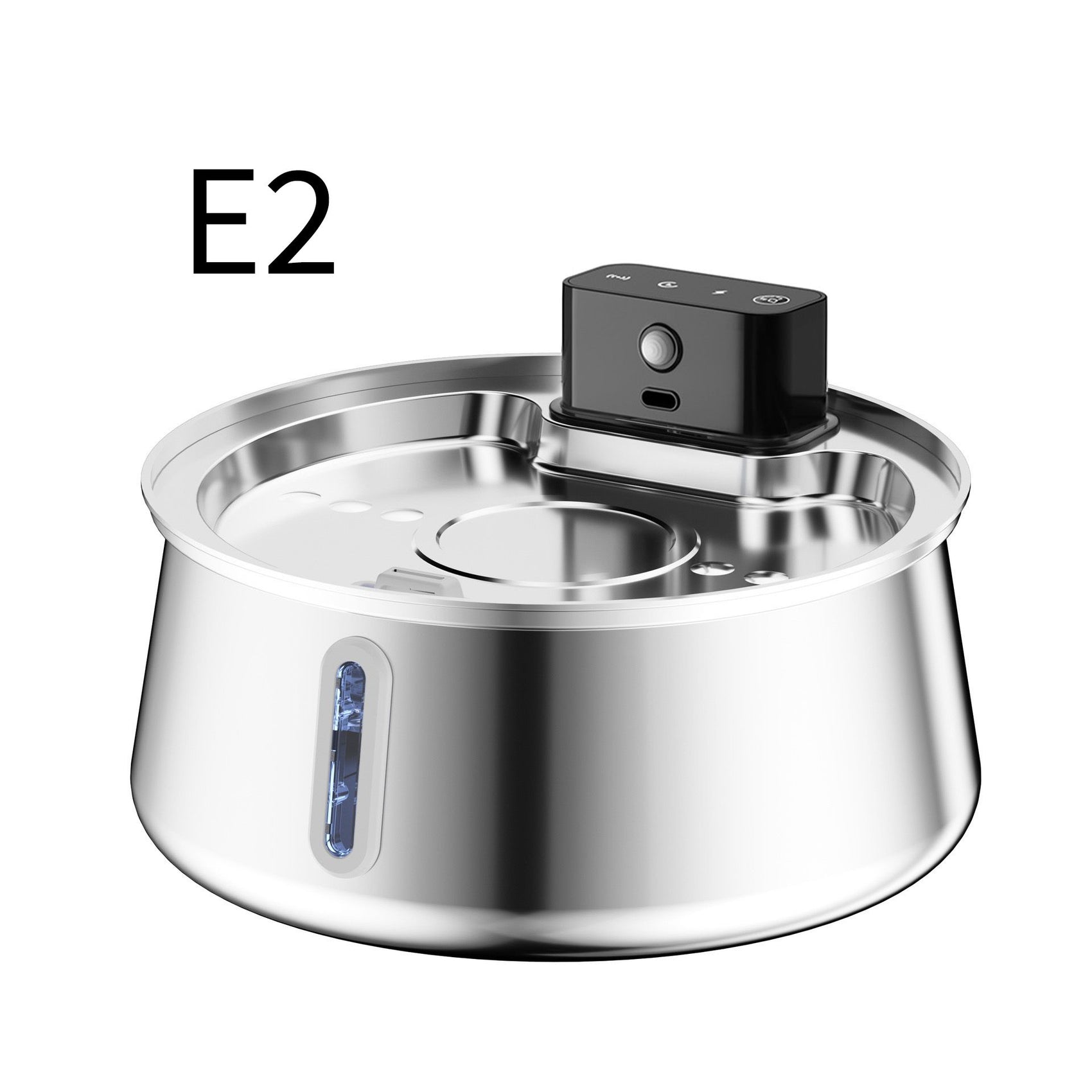 Wireless Pet Water Fountain with 4L Capacity, 304 Stainless Steel, Smart Sensor Water Circulation, Rechargeable Battery, and Type-C Charging for Cats and Dogs in Indoor Spaces (E2)