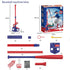 2-in-1 Kids Baseball Training Toy Set with Automatic Pitching and T-Ball Stand, Indoor and Outdoor Practice for Ages 3+ (2IN1, Red)