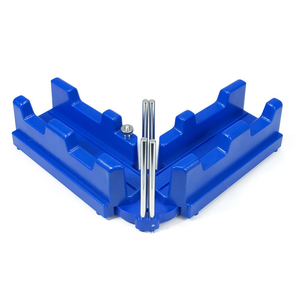 Multi-Angle Miter Cutting Guide Tool for Woodworking, Home Improvement, and DIY Projects, Adjustable Angle Saw Guide for Precision Trimming and Framing Work (Blue)