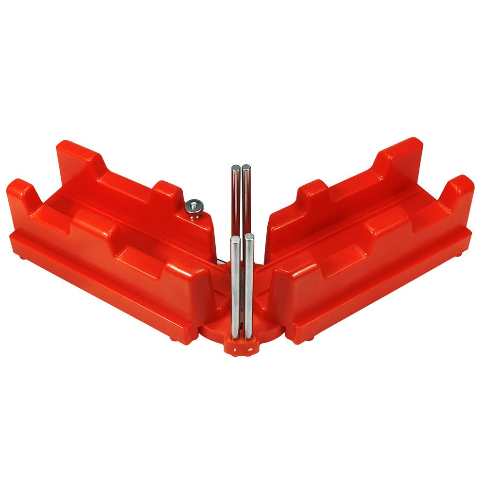Multi-Angle Miter Cutting Guide Tool for Woodworking, Home Improvement, and DIY Projects, Adjustable Angle Saw Guide for Precision Trimming and Framing Work (Red)