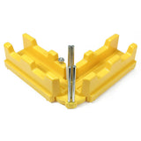 Multi-Angle Miter Cutting Guide Tool for Woodworking, Home Improvement, and DIY Projects, Adjustable Angle Saw Guide for Precision Trimming and Framing Work (Yellow)