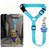 Dog Seat Belt for Car, Pet Car Safety Restraint with Adjustable Straps and Zinc Alloy Hook, Perfect for Securing Your Dog in Vehicle, Ideal Car Safety Strap for Small to Large Dogs, Great Christmas Gift for Pet Lovers (Blue)