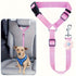 Dog Seat Belt for Car, Pet Car Safety Restraint with Adjustable Straps and Zinc Alloy Hook, Perfect for Securing Your Dog in Vehicle, Ideal Car Safety Strap for Small to Large Dogs, Great Christmas Gift for Pet Lovers (Pink)