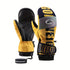 Winter Ski Mittens Waterproof & Windproof for Outdoor Snow Sports, with Touchscreen Compatibility, Fleece Lining, Anti-Slip Palm, Adjustable Wrist Strap, and Detachable Leash for Men and Women (L, Yellow)