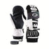 Winter Ski Mittens Waterproof & Windproof for Outdoor Snow Sports, with Touchscreen Compatibility, Fleece Lining, Anti-Slip Palm, Adjustable Wrist Strap, and Detachable Leash for Men and Women (XL, White)