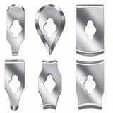 Contour Scraper Set with 6 Replaceable Stainless Steel Blades and Metal Sharpening File, Ergonomic Anti-Slip Handle for Woodworking, Paint Removal, Shaping Moldings, Trim, Railings, Door Frames and Curved Profiles (Replacement Blades (6 Pack))