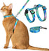 Adjustable Anti-Escape Cat Harness and Leash Set – Soft, Breathable, and Lightweight for Safe Outdoor Adventures with Your Feline Friend (Blue)