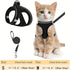 Escape-Proof Cat Harness and Leash Set with Reflective Soft Mesh Vest for Safe Outdoor Adventures with Your Feline Friend (S, Black)