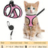 Escape-Proof Cat Harness and Leash Set with Reflective Soft Mesh Vest for Safe Outdoor Adventures with Your Feline Friend (S, Pink)