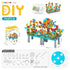 DIY Creative Screw Puzzle Building Block Table Set for Kids Ages 3+ – Educational STEM Toy with Colorful Plastic Pieces, Tools, and Bonus Drawing Board for Home Play and Skill Development (752PCS, Dinosaur)