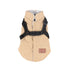 Premium Winter Dog Coat with Built-in Harness, Water-Resistant Puffer Vest for Small & Medium Breeds, Reflective Safety Straps, and Fleece Lining for Warmth and Outdoor Adventures (M, Beige)