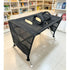 Foldable Pet Grooming Table for Cats and Small Dogs, Multi-functional Care Station with Mesh Bed, Storage Pockets, and Adjustable Restraint Straps for Nail Trimming, Hair Brushing, Bathing, and Ear Cleaning (Black)