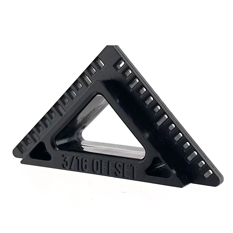 Precision Trim Positioning Tool for Door and Window Casing Installation, Woodworking Spacing Gauge with Graduated Edge and Triangle Cutout for Consistent Home Improvement Layouts (Black)