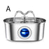 304 Stainless Steel Pet Water Fountain, 3.2L Oval Design with Dual Water Flow, Ultra-Quiet Automatic Circulating Filtered Drinking Station for Cats and Dogs, USB Powered (Adapter Not Included), Dishwasher Safe (A)