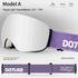 Magnetic Ski Goggles with HD Anti-Fog Spherical Lens, UV400 Protection for Snow Sports, Compatible with Eyewear, Ideal for Skiing and Mountain Climbing (A)