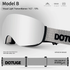 Magnetic Ski Goggles with HD Anti-Fog Spherical Lens, UV400 Protection for Snow Sports, Compatible with Eyewear, Ideal for Skiing and Mountain Climbing (B)