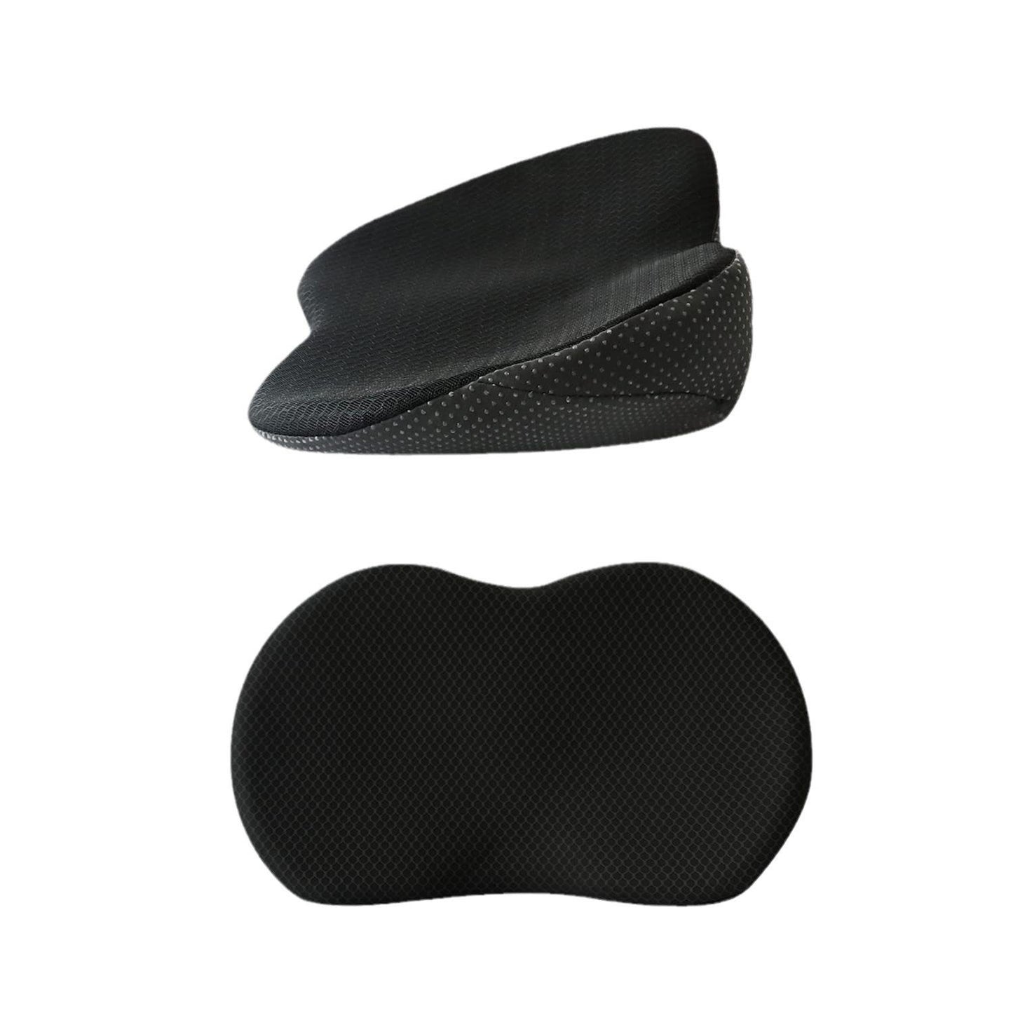 Premium Memory Foam Car Seat Cushion with Lumbar Support – Ergonomic Design for Enhanced Driving Comfort, Breathable Mesh Cover, Washable and Durable (Black)