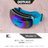 Kids Snow Goggles with Large Spherical Lens, Double-Layer Anti-Fog HD Lens, UV400 Protection, Adjustable Elastic Strap, Ideal for Skiing, Snowboarding & Winter Outdoor Sports (D)