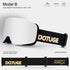 DOTUGE DGZ-Z19XS Series Ski Goggles with Magnetic Quick-Change Lens, Double-Layer Anti-Fog UV400 HD Coated Lenses, Compatible with Prescription Glasses, for Snow Sports, Climbing, and Mountain Adventures (B)