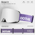 DOTUGE DGZ-Z19XS Series Ski Goggles with Magnetic Quick-Change Lens, Double-Layer Anti-Fog UV400 HD Coated Lenses, Compatible with Prescription Glasses, for Snow Sports, Climbing, and Mountain Adventures (D)