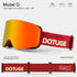 DOTUGE DGZ-Z19XS Series Ski Goggles with Magnetic Quick-Change Lens, Double-Layer Anti-Fog UV400 HD Coated Lenses, Compatible with Prescription Glasses, for Snow Sports, Climbing, and Mountain Adventures (G)