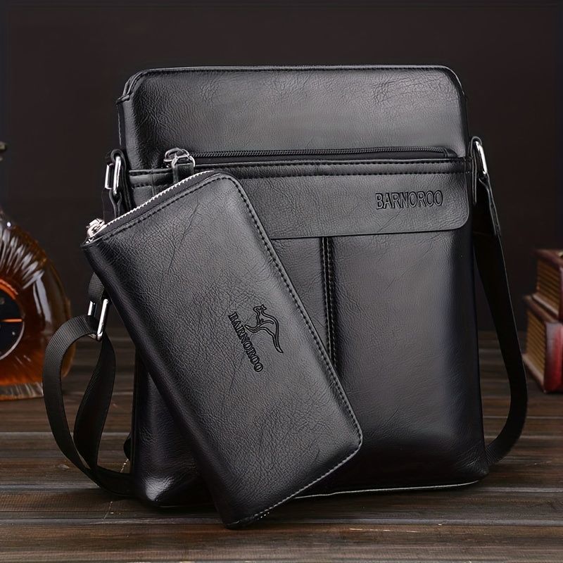 Men'S Cross-Body Bag Men'S Clutch Minimalist Business Bag Father'S Day Gift - Black - Size 24-5-29