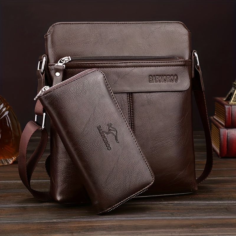 Men'S Cross-Body Bag Men'S Clutch Minimalist Business Bag Father'S Day Gift - Brown - Size 24-5-29