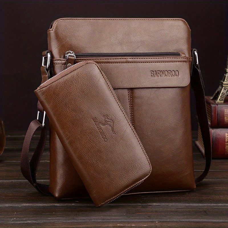 Men'S Cross-Body Bag Men'S Clutch Minimalist Business Bag Father'S Day Gift - Khaki - Size 24-5-29