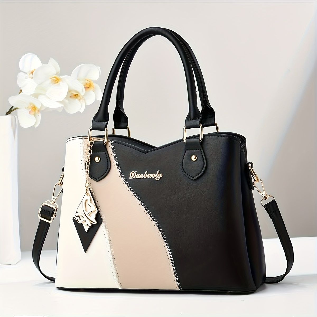 Tri-Color Handbag Tri Colour Handbag Australia Fashion Handbag Trendy Handbag - Light green combined with pink - Size 30-12-22