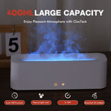 aromatherapy essential oil diffuser, humidifier, 400ml, full-color LED lights, timer auto shut-off, bedroom, office, living room, Australian home, relaxation - White - Size D