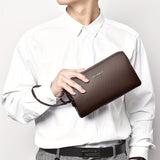 Men'S Leather Clutch Bag Men'S Accessories High-Quality Leather Stylish Clutch - Brown - Size 23-4-14