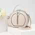 Ladies Handbag Round Handbag Croc-Embossed Handbag Tassel Handbag High-Quality - Beige - Size L