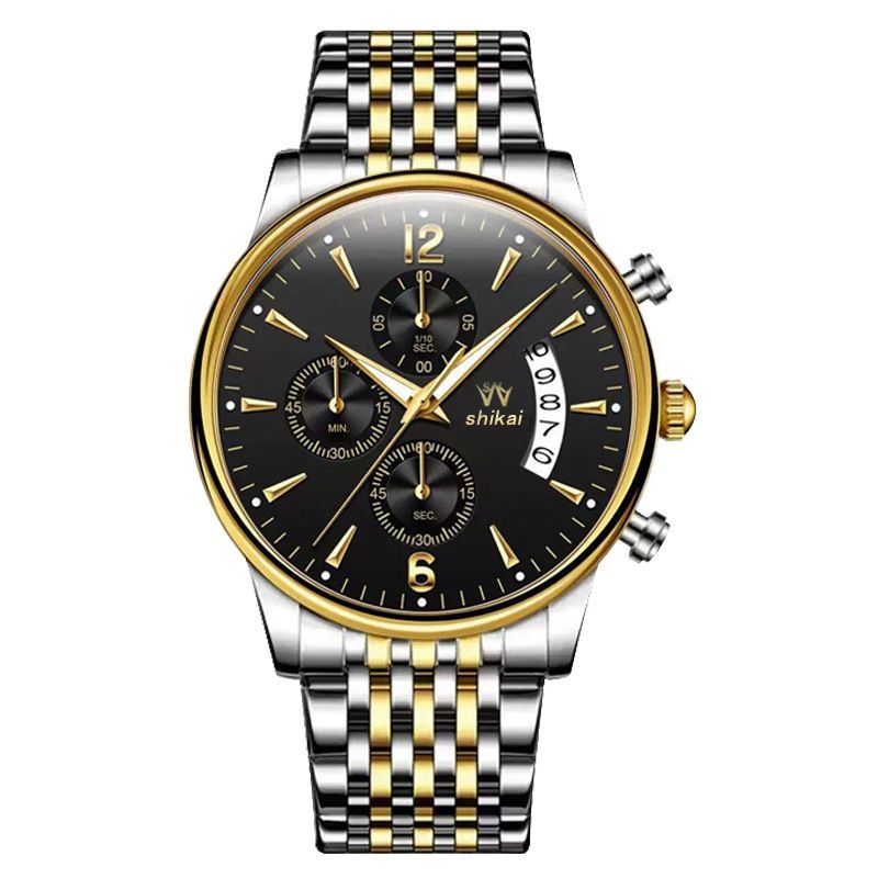 Men'S Watch Business Watch Sports Watch Multifunctional Watch Quartz Watch - Gold - Size Man