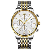Men'S Watch Business Watch Sports Watch Multifunctional Watch Quartz Watch - Silver - Size Man