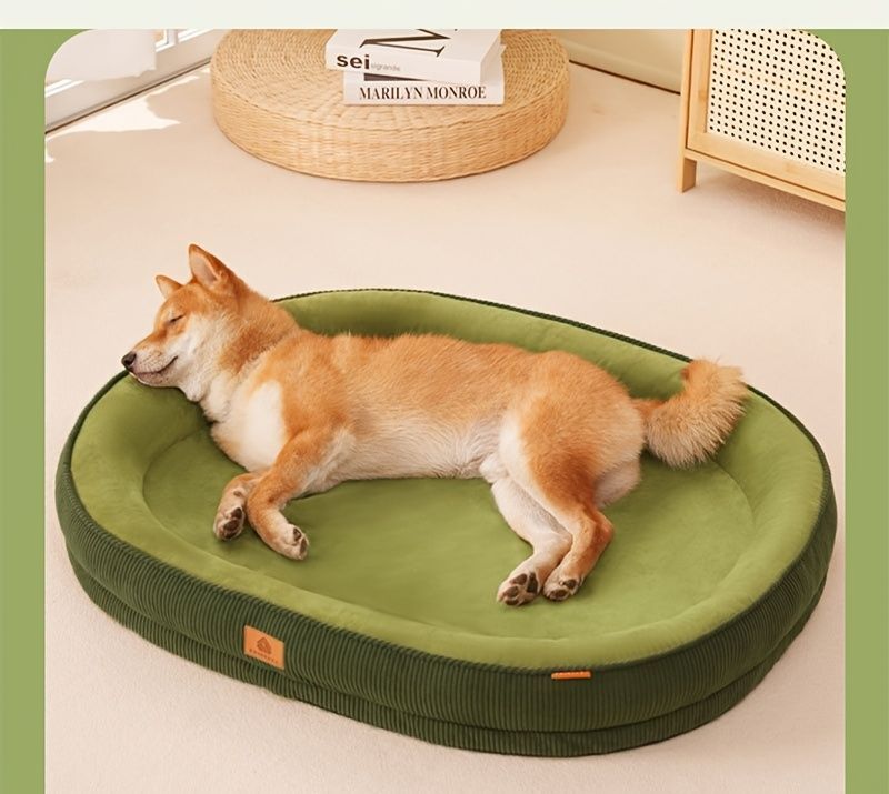 Pet Bed Dog Bed Cat Bed All-Season Washable Dog Bed Small Dog Bed Medium Dog - Green - Size L75-60-12