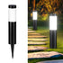 Solar LED Garden Pathway Light Black Cool White Outdoor Landscape Lamp Waterproof with Automatic Light Sensor for Yard Walkway Driveway 1 Pack