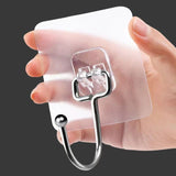 All-Purpose Large Adhesive Hooks for Hanging,Heavy Duty Adhesive Hooks,Sticky Wall Hooks fit Home,Bathroom,Kitchen,Office