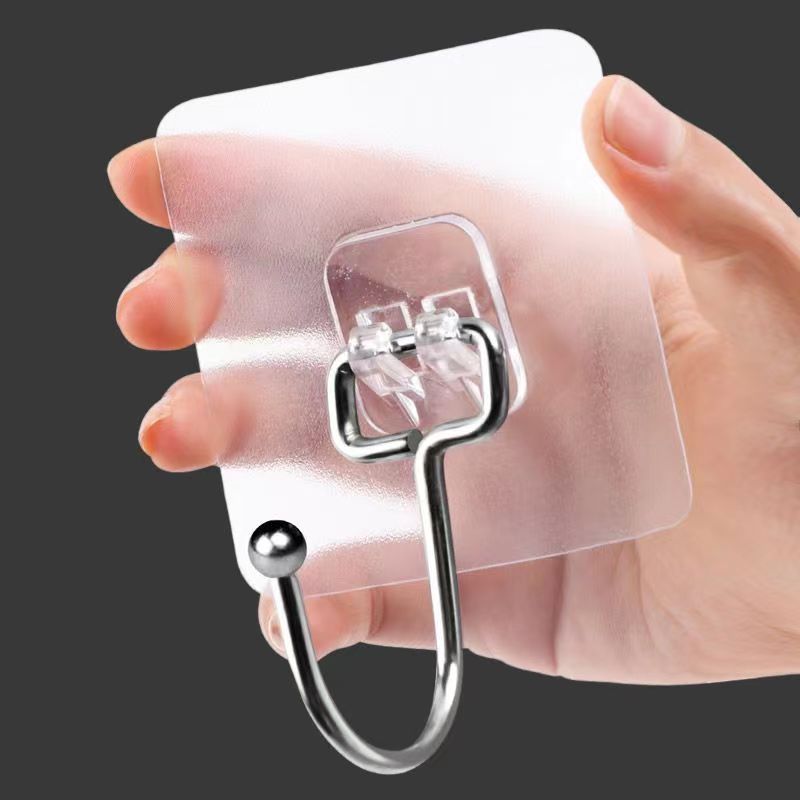 All-Purpose Large Adhesive Hooks for Hanging,Heavy Duty Adhesive Hooks,Sticky Wall Hooks fit Home,Bathroom,Kitchen,Office