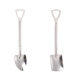 2 Pcs Stainless Steel Shovel Shape Spoon Pointed Spoon Coffee Tea Sugar Stirring Spoon Cake Dessert Spoon, Cat Dog Food Scooping