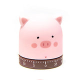 Mechanical Kitchen Timer with Cute Cartoon Rotating Countdown Loud Alarm Timer for Cooking/Reading/do Sports Time(Fox and Pig)
