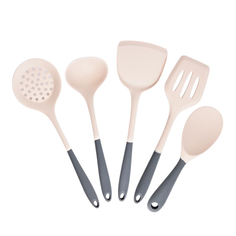 Silicone Kitchen Cooking Utensils Set5 Pcs Heat Resistant Kitchen Utensil Cooking Gadgets, Non-Stick BPA-Free Cookware Essentials