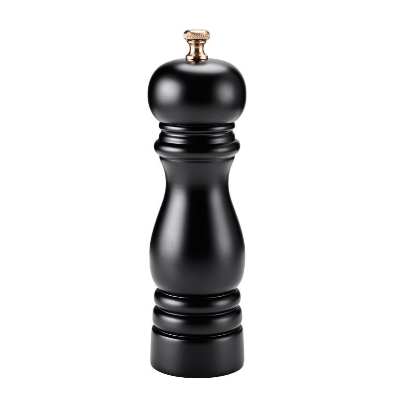 Acrylic Pepper Mill With Adjustable Carbon Steel Grinder Matte Black Environmentally Friendly– The use of wood ensures