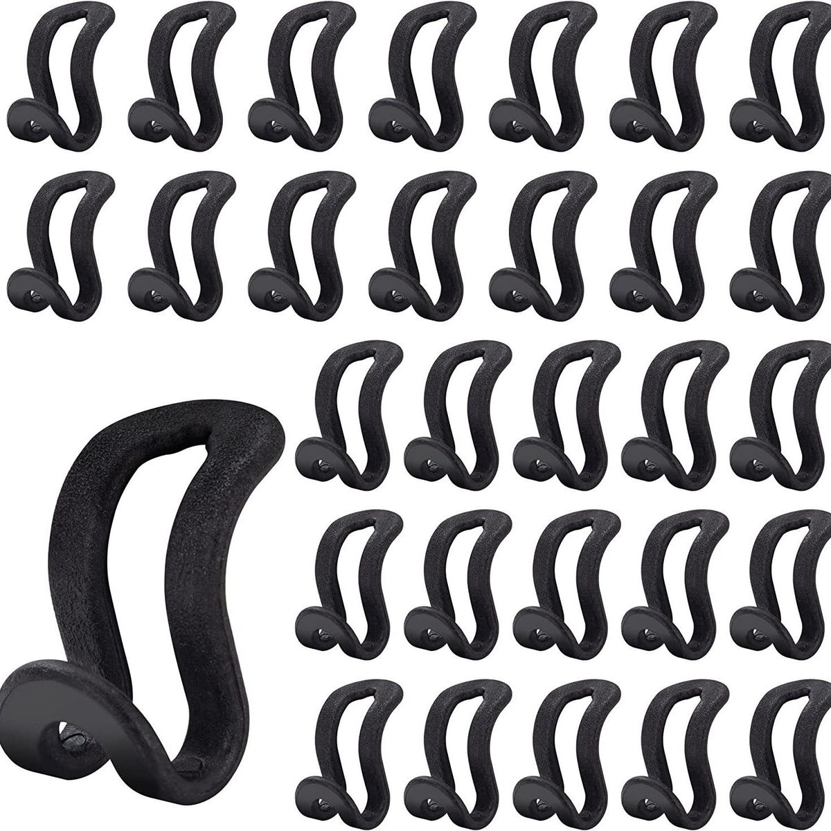 Velvet Hanger Connector Hooks for Closet Space Saving Cascading Hanger Organizer, Black, 20 Pack  Hanger Connection Hook