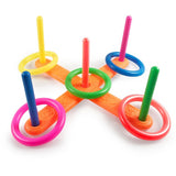 Toyrific Set, Plastic Ring Toss Game for Kids, Outdoor Games Set Ring Toss Game- Indoor & Outdoor  for Toddlers, Kids