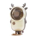 Mini Desktop Decoration Fans Cute Pet Deer Rechargeable Small Electric Fan Student Dormitory Decoration Fan