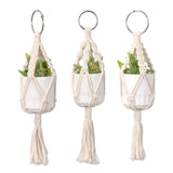 Charm Cute Hanging Rearview Car Decor Hanger with Artificial Succulent Plants Gifts for Plant Lover Set of 5