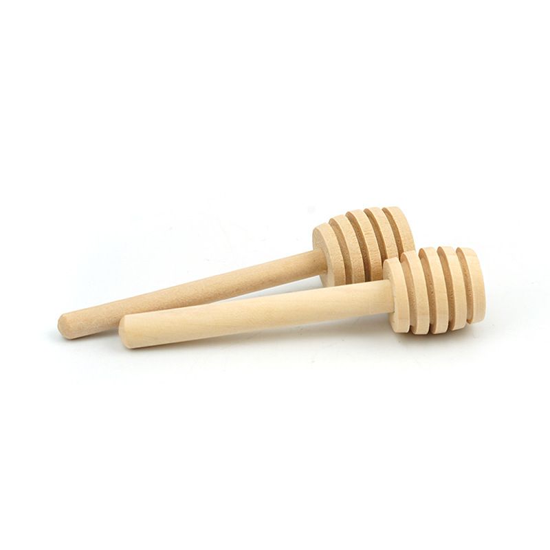 2Pcs Honey Dipper Sticks-Wooden Honey Dipper,Mini Honeycomb Stick, Honey Stirrer Stick for Honey Jar Dispense Wedding Party Gift