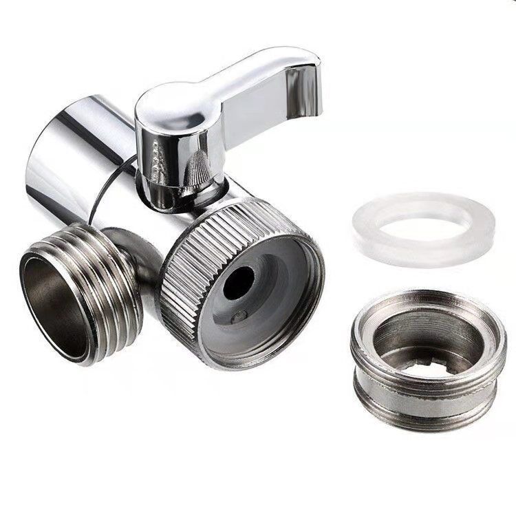 Kitchen and Bathroom Sink Faucet Diverter Valve with Aerator and Male Threaded Adapter for Hose Attachment for Water Diversion