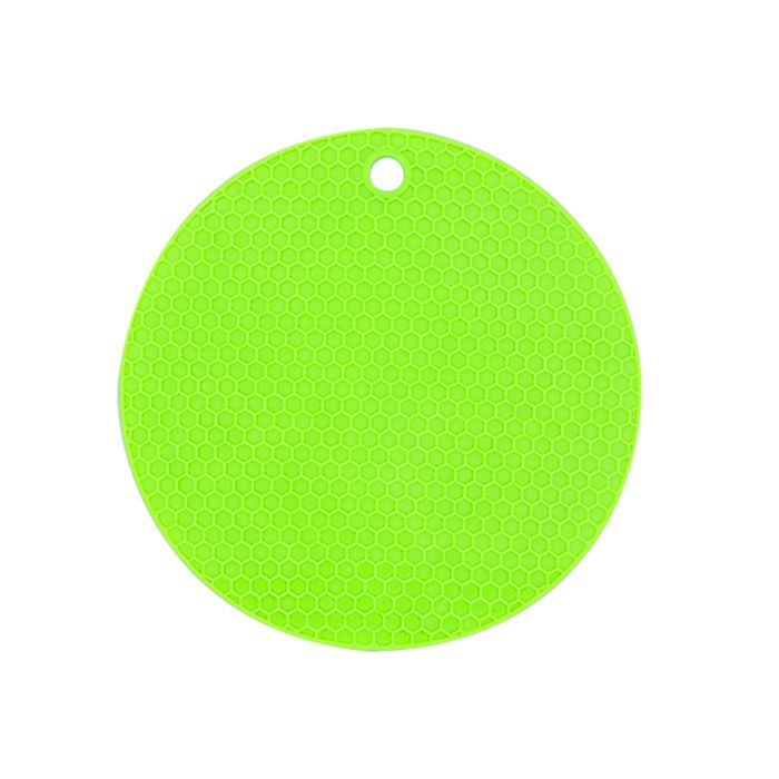 7 Inch Silicone Trivet Mat, Hot Pot Mat, Multifunction Cellular Silicone Hot Pad, Non-slip Silicone Insulation Mat